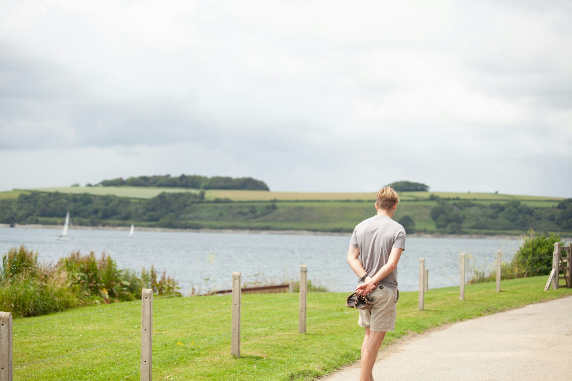 Man Skateboarding in Cornwall